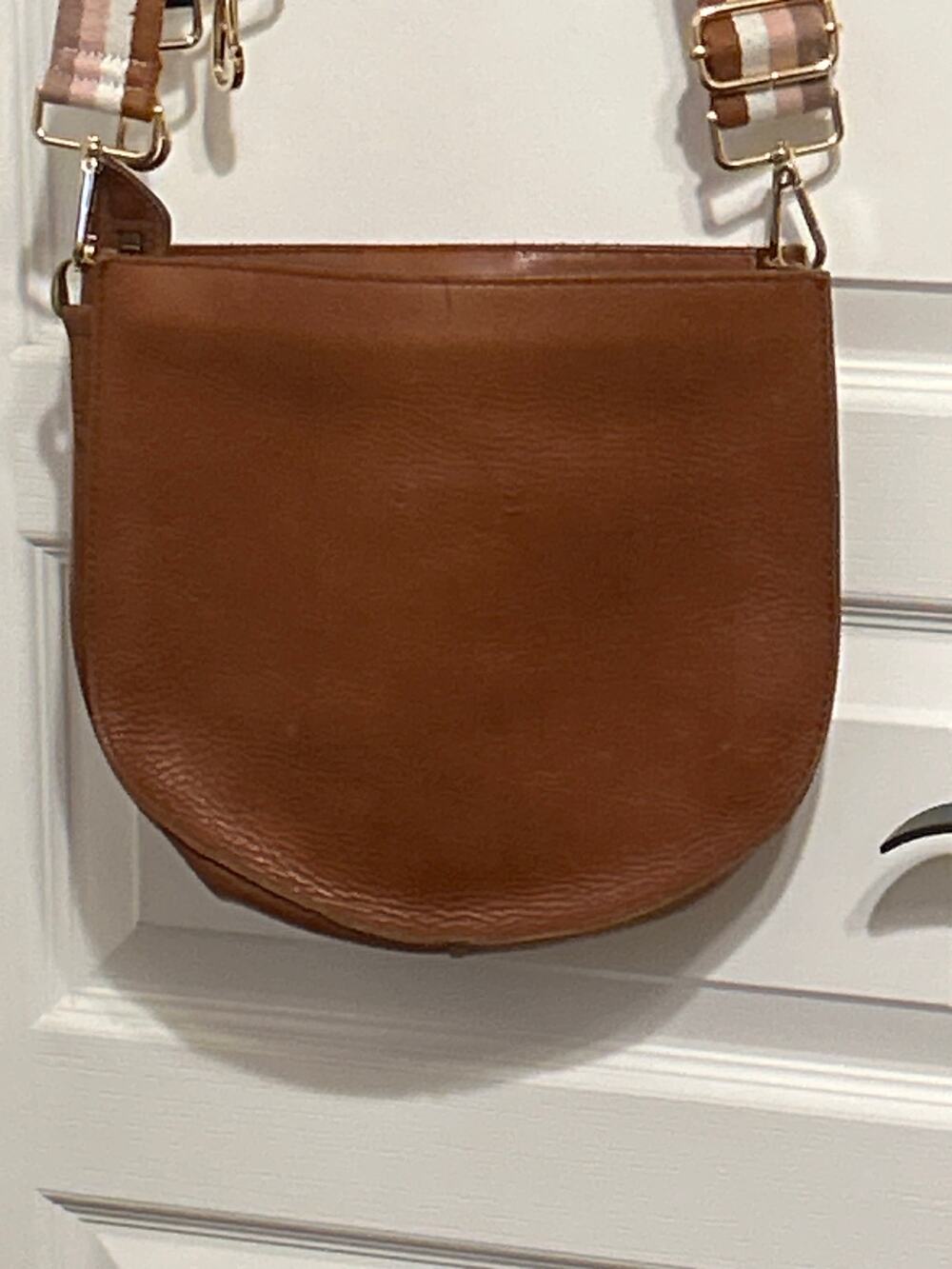 Madewell Transport Leather Crossbody Camera Bag Two Straps